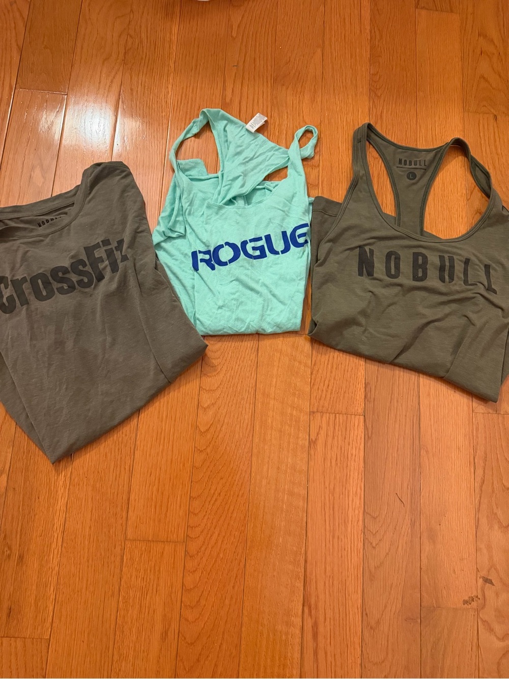 Rogue Women's Mint Green Racerback Tank Top with Bold Blue Logo
